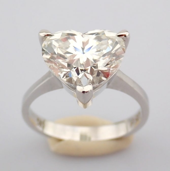 Heart Cut Lab-Grown Diamond Ring - 4.05 Total Carat (IGI Certified) - 7