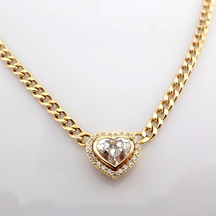Heart Cut Lab-Grown Diamond Necklace - 1.76 Total Carat (IGI Certified) - 7