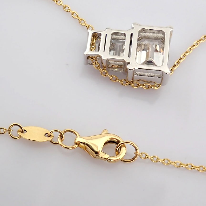 Emerald Cut Lab-Grown Diamond Necklace - 3.06 Total Carat (IGI Certified) - 6