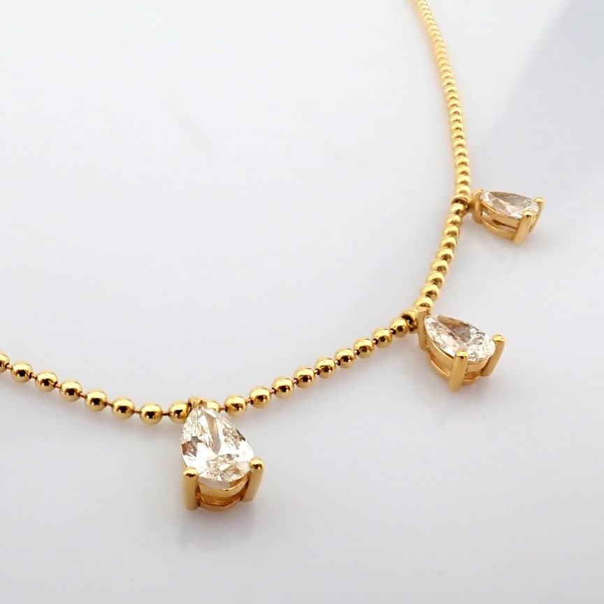 Pear Cut Lab-Grown Diamond Necklace - 3.31 Total Carat (MDI Certified) - 3