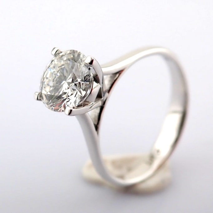 Round Cut Lab-Grown Diamond Ring - 1.17 Total Carat (IGI Certified) - 2
