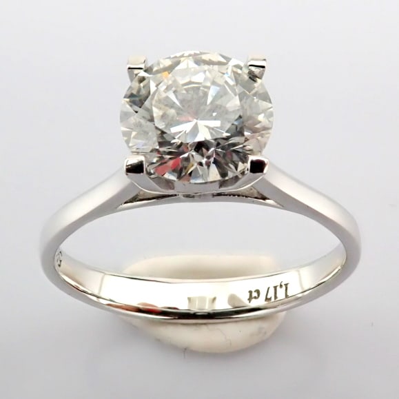 Round Cut Lab-Grown Diamond Ring - 1.17 Total Carat (IGI Certified) - 4