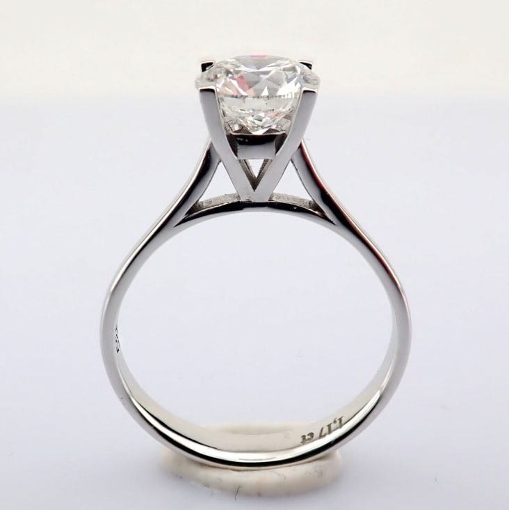 Round Cut Lab-Grown Diamond Ring - 1.17 Total Carat (IGI Certified) - 5