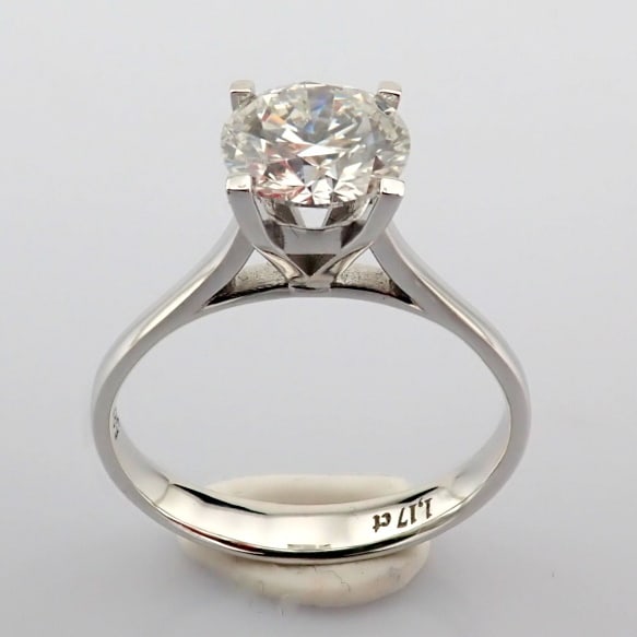 Round Cut Lab-Grown Diamond Ring - 1.17 Total Carat (IGI Certified) - 8