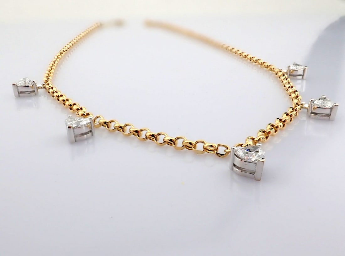 Heart Cut Lab-Grown Diamond Necklace - 2.04 Total Carat (MDI Certified) - 2