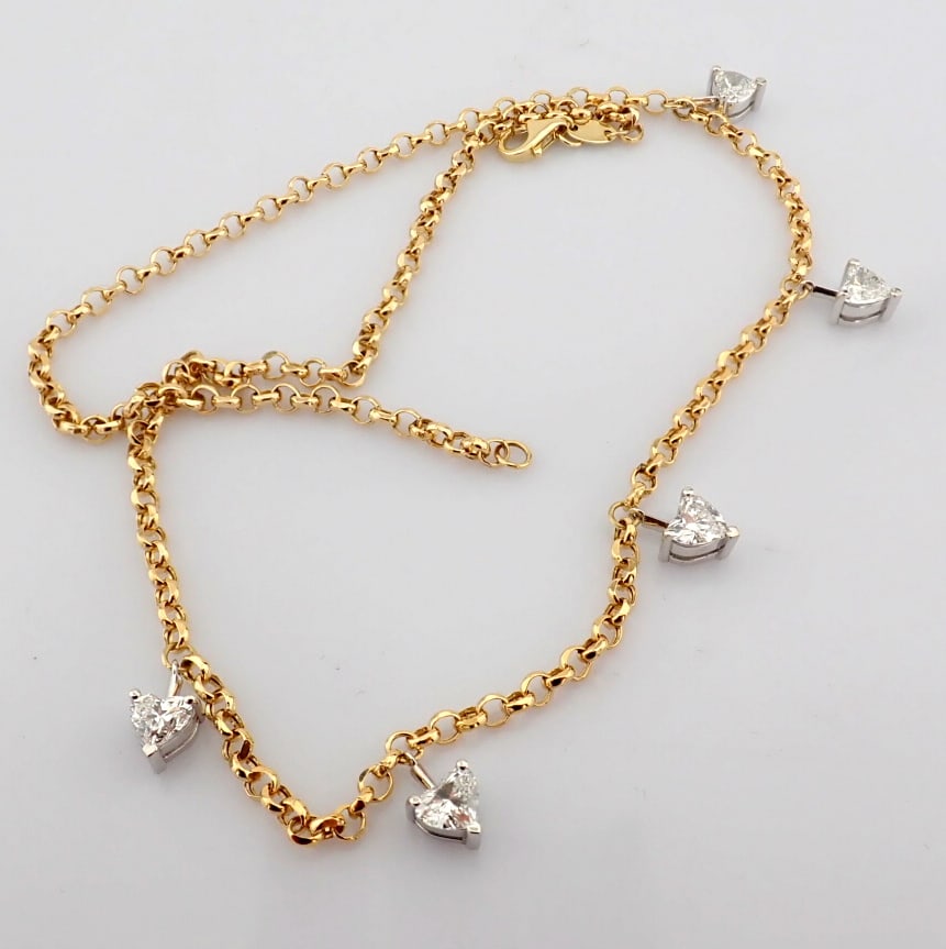 Heart Cut Lab-Grown Diamond Necklace - 2.04 Total Carat (MDI Certified) - 4