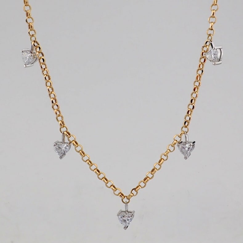Heart Cut Lab-Grown Diamond Necklace - 2.04 Total Carat (MDI Certified) - 5