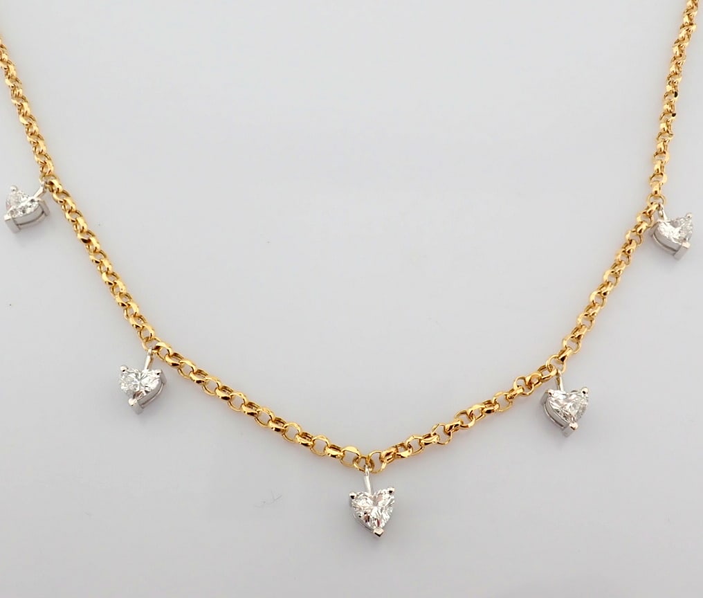 Heart Cut Lab-Grown Diamond Necklace - 2.04 Total Carat (MDI Certified) - 6