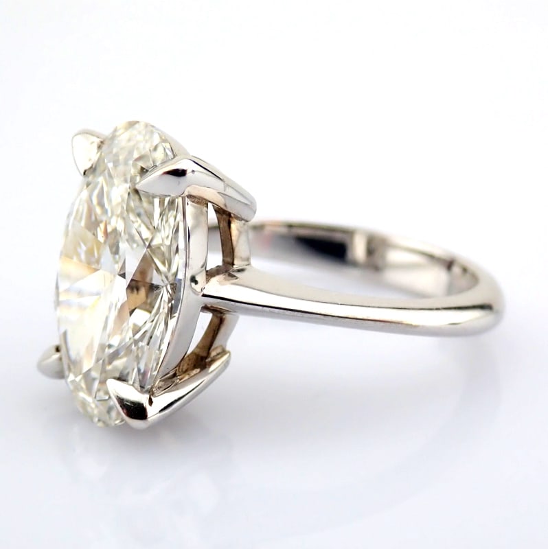 Oval Cut Lab-Grown Diamond Ring - 5.11 Total Carat (IGI Certified) - 3
