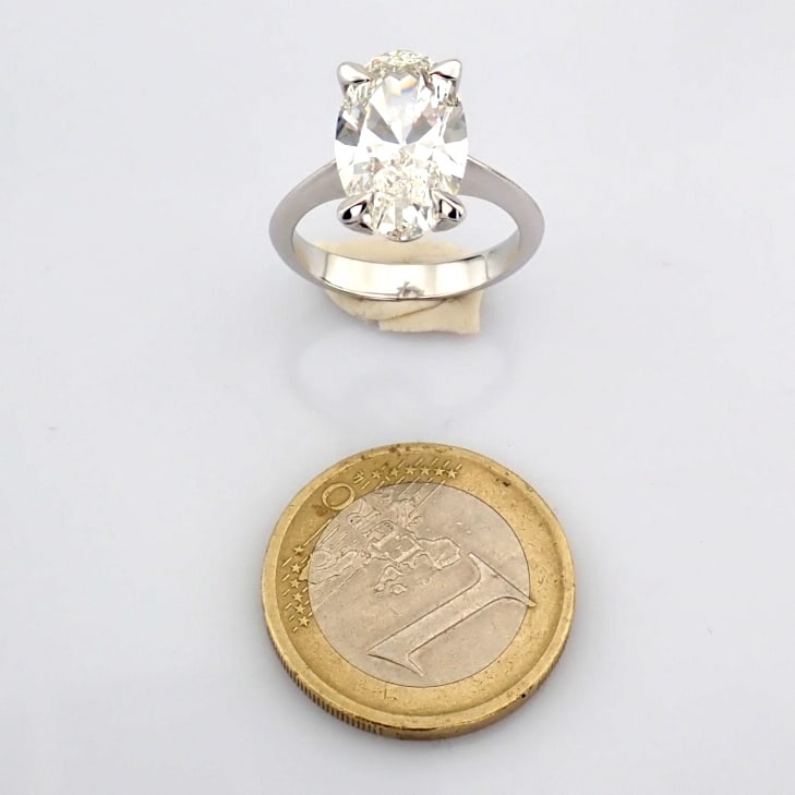 Oval Cut Lab-Grown Diamond Ring - 5.11 Total Carat (IGI Certified) - 6