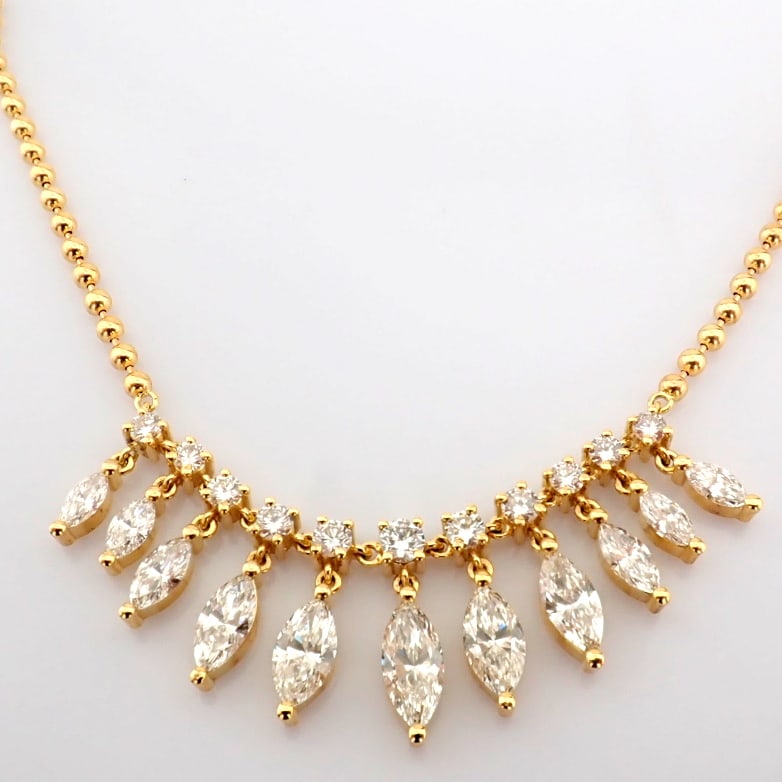 Marquise Cut Lab-Grown Diamond Necklace - 6.33 Total Carat (MDI Certified) - 3