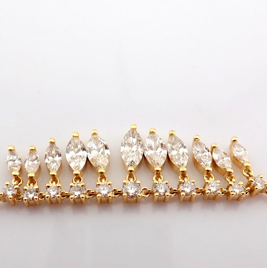 Marquise Cut Lab-Grown Diamond Necklace - 6.33 Total Carat (MDI Certified) - 6