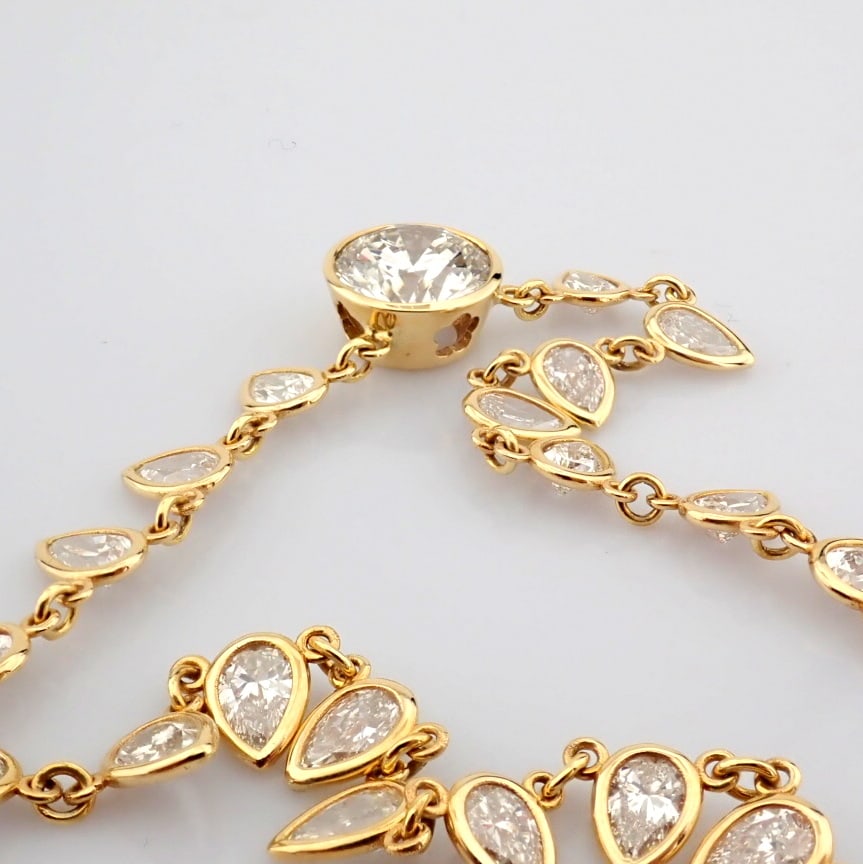 Round Cut Lab-Grown Diamond Necklace - 12.83 Total Carat (IGI Certified) - 8
