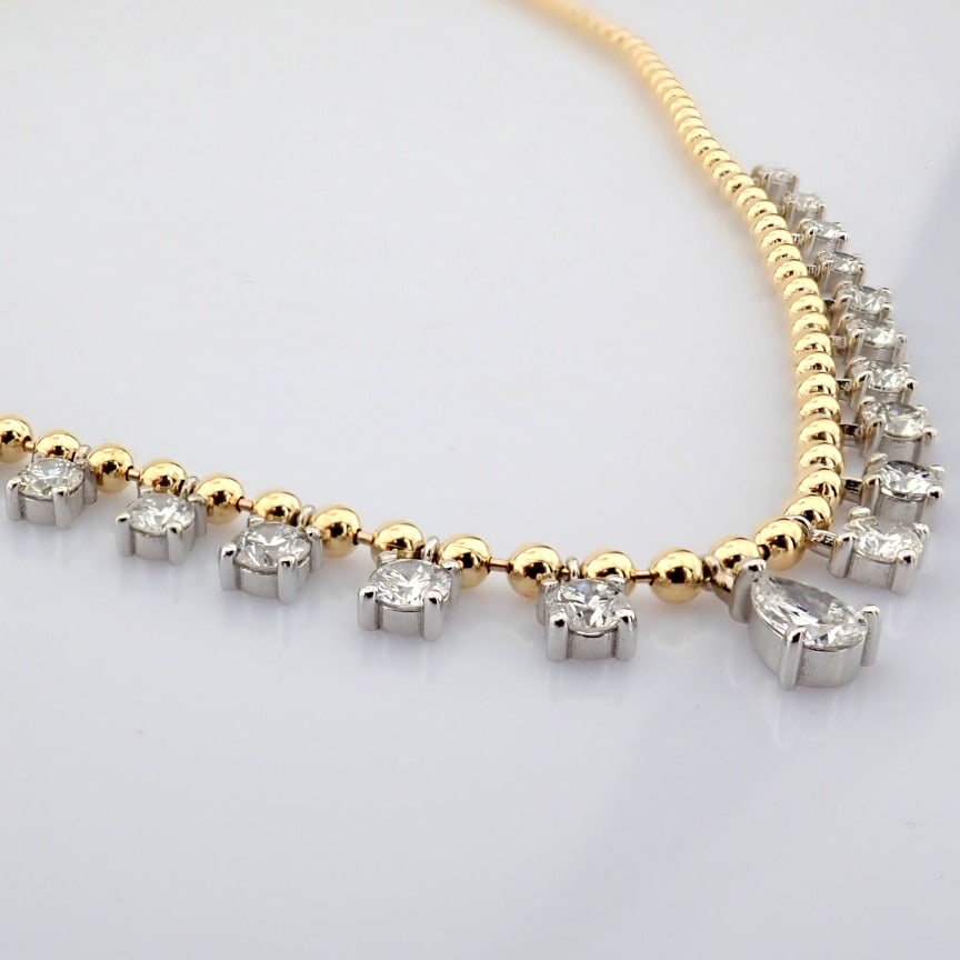 Pear Cut Lab-Grown Diamond Necklace - 2.77 Total Carat (MDI Certified) - 2