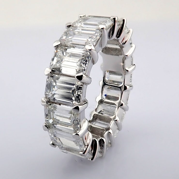Emerald Cut Lab-Grown Diamond Ring - 10.39 Total Carat (MDI Certified) - 2
