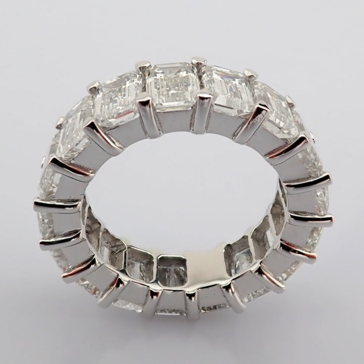 Emerald Cut Lab-Grown Diamond Ring - 10.39 Total Carat (MDI Certified) - 3