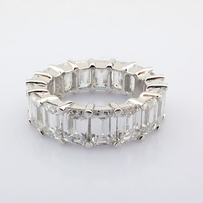 Emerald Cut Lab-Grown Diamond Ring - 10.39 Total Carat (MDI Certified) - 5