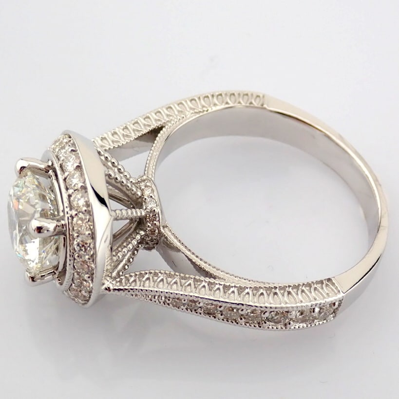 Round Cut Lab-Grown Diamond Ring - 2.73 Total Carat (IGI Certified) - 8