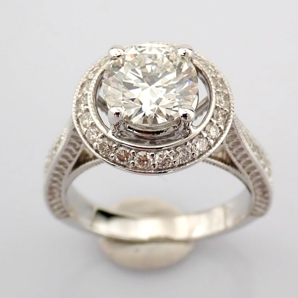 Round Cut Lab-Grown Diamond Ring - 2.73 Total Carat (IGI Certified) - 9