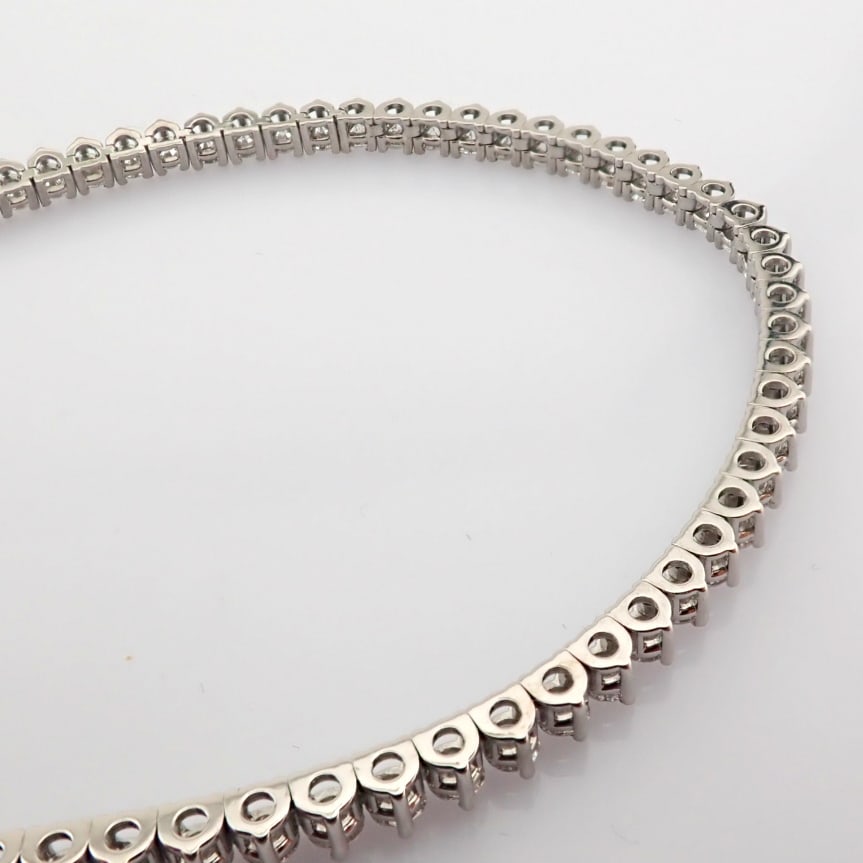Round Cut Lab-Grown Diamond Tennis Necklace - 8.65 Total Carat (MDI Certified) - 5