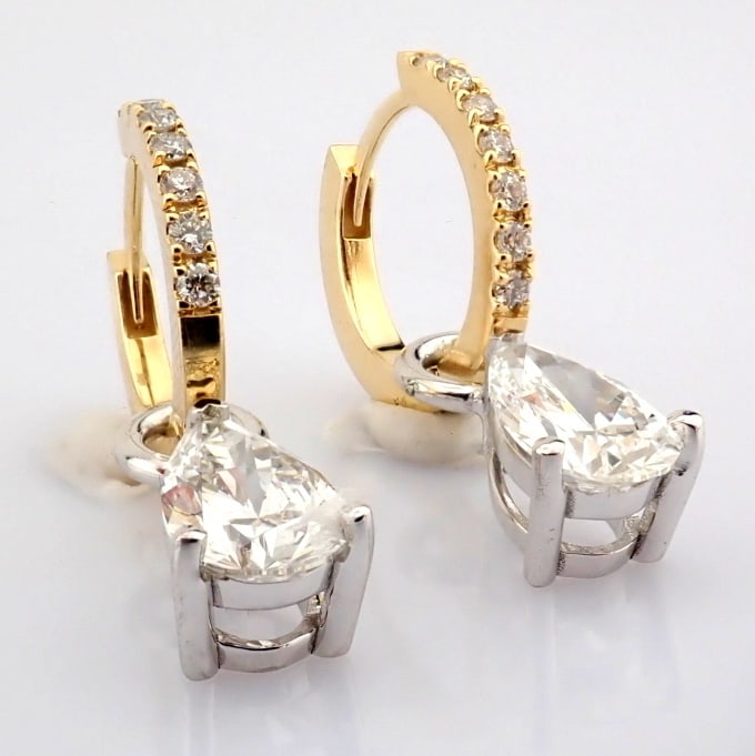 Pear Cut Lab-Grown Diamond Earring - 2.1 Total Carat (IGI Certified) - 3