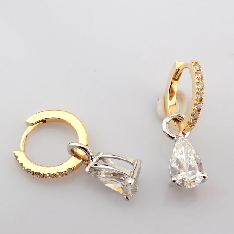Pear Cut Lab-Grown Diamond Earring - 2.1 Total Carat (IGI Certified) - 5