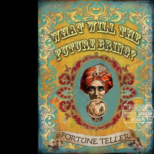 Fortune Teller Vintage Traditional Fairground Stalls & Rides Metal Wall Art: Title: Fortune Teller Vintage Traditional Fairground Stalls & Rides Metal Wall Art Description: ★ Approx Size 16” x 12” (Inches) 400 x 300 (mm). ★ Our Metal Art Design