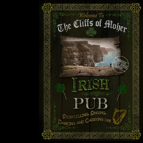 The Cliffs Of Moher Irish Traditional Style Pub Sign Metal Wall Art: Title: The Cliffs Of Moher Irish Traditional Style Pub Sign Metal Wall Art Description: ★ Approx Size 8” x 6” (Inches) 200 x 150 (mm). ★ Our Metal Art Design Comes with