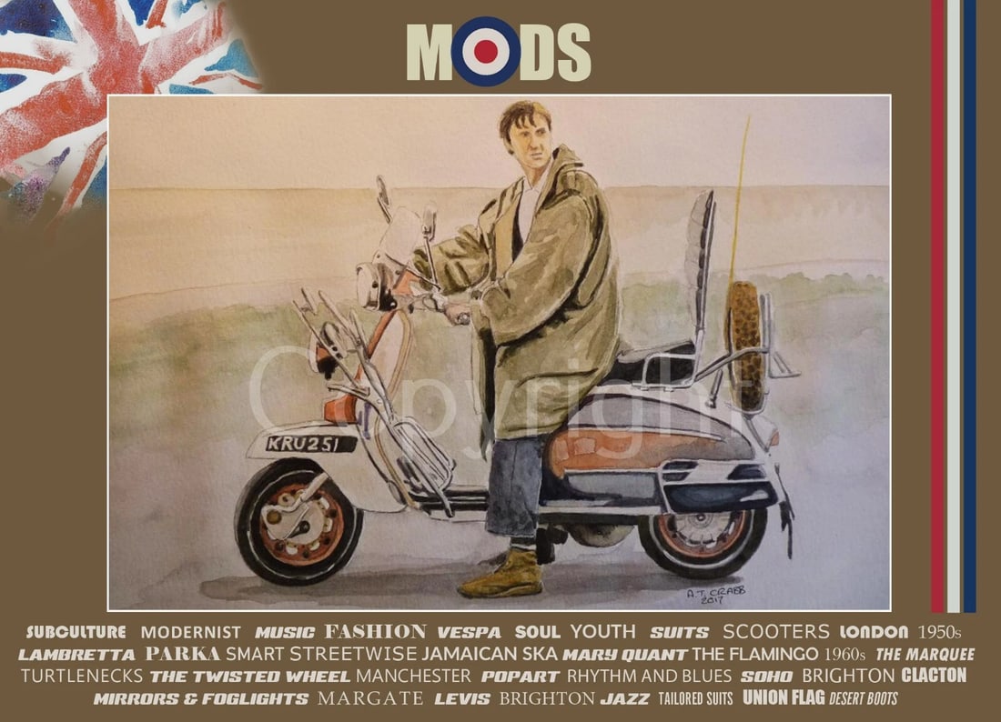 Mod Jimmy Quadrophenia Nostalgic Scene Metal Wall Art: Title: Mod Jimmy Quadrophenia Nostalgic Scene Metal Wall Art Description: ★ Approx Size 12” x 8” (Inches) 300 x 200 (mm). ★ Our Metal Art Design Comes with Rounded Corne