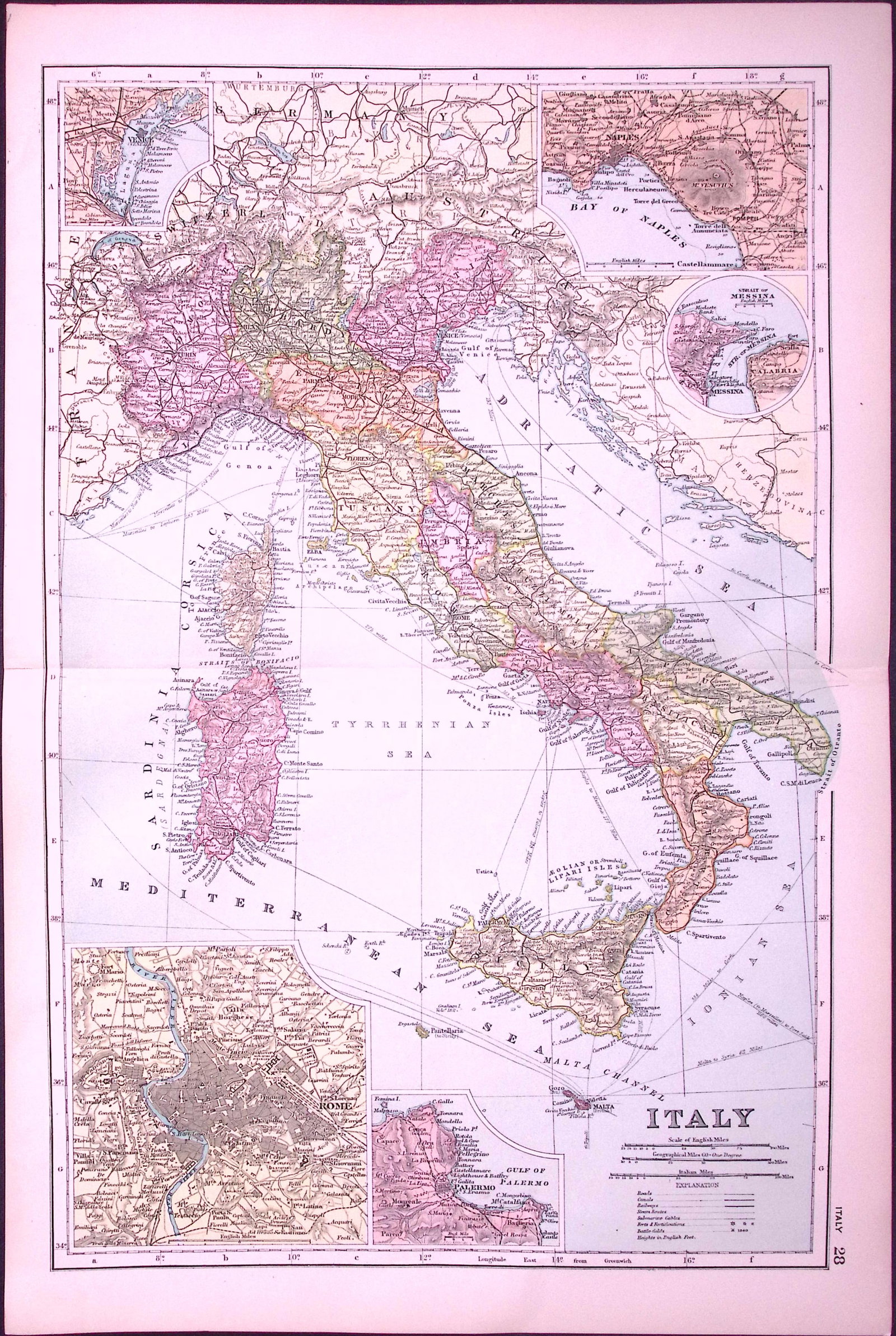 Turkey & Greece 120-Year-Old Large Antique Map by G.W. Bacon-27 (1 of 2)