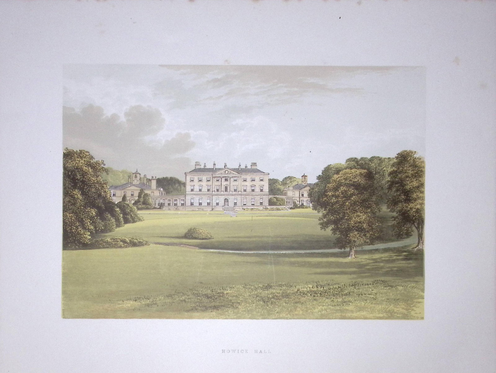 Howick Hall Northumberland 160 Years-Old Gilt-Edge Coloured Antique Book Plate-25: Title: Howick Hall Northumberland 160 Years-Old Gilt-Edge Coloured Antique Book Plate-25 Description: This Stunning Gilt-Edged Colour Plate illustrated by Alexander Francis Lydon and Coloured By.