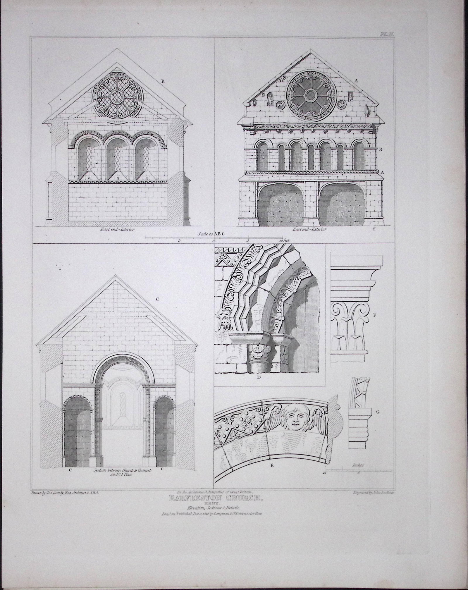 Barfreston Church Kent 190 Years-Old Rare John Britton Antique Steel Engraving-69: Title: Barfreston Church Kent 190 Years-Old Rare John Britton Antique Steel Engraving-69 Description: This 191 Years-Old Steel Engraved Plate Has Been Removed from an Antique Edition of. John Britton
