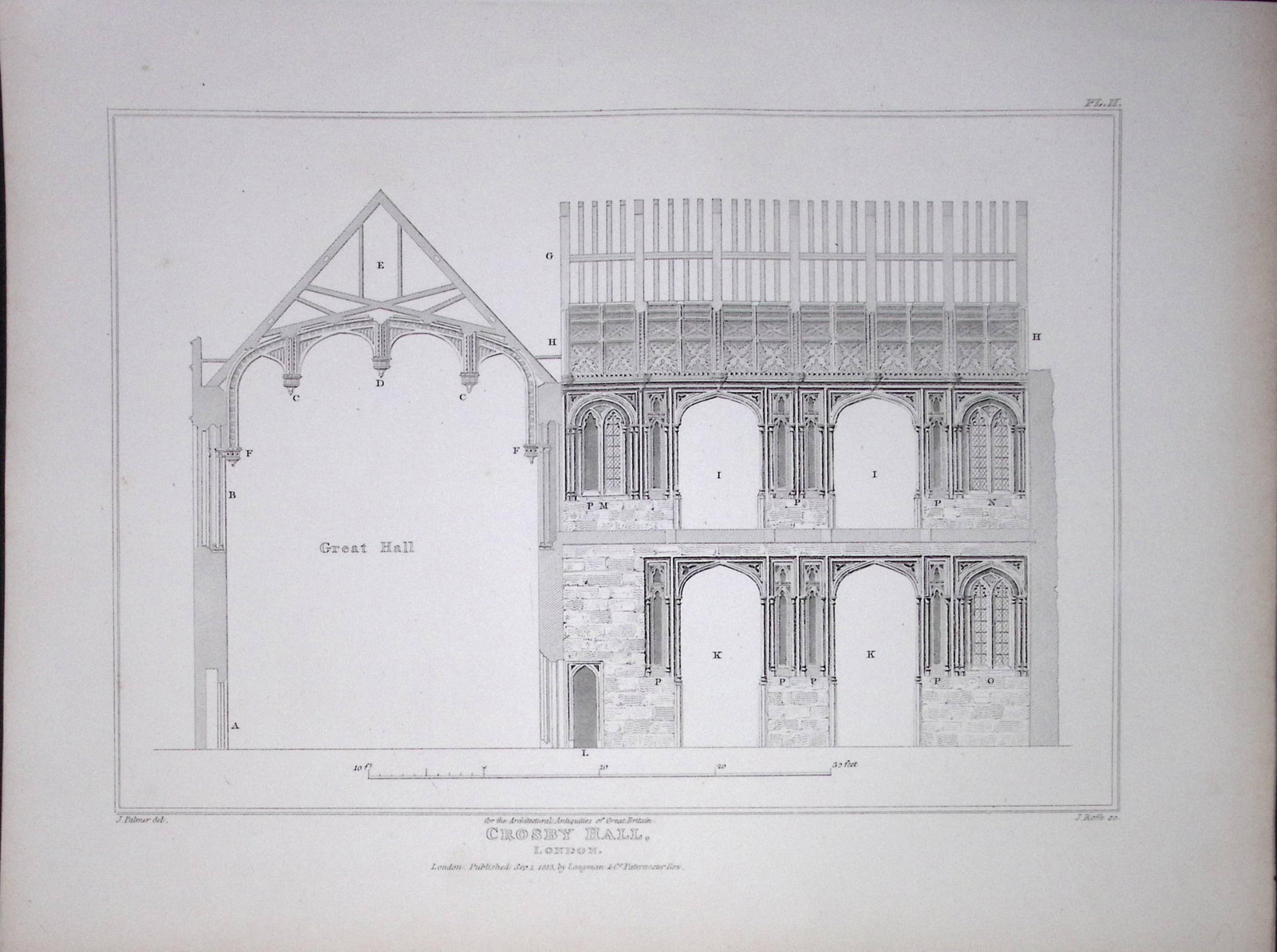 Crosby Hall City of London 190 Years-Old Rare John Britton Antique Steel Engraving-126: Title: Crosby Hall City of London 190 Years-Old Rare John Britton Antique Steel Engraving-126 Description: This 191 Years-Old Steel Gilt-Edged Engraved Plate Has Been Removed from an Antique Editio