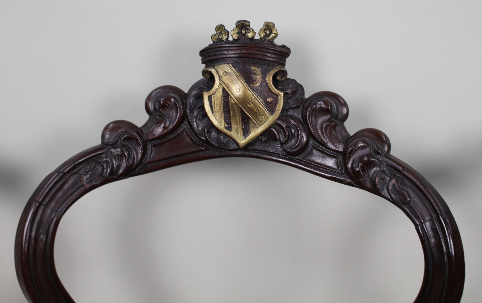 Set of 4 Victorian Heraldic Crested Chairs c.1850 - 5