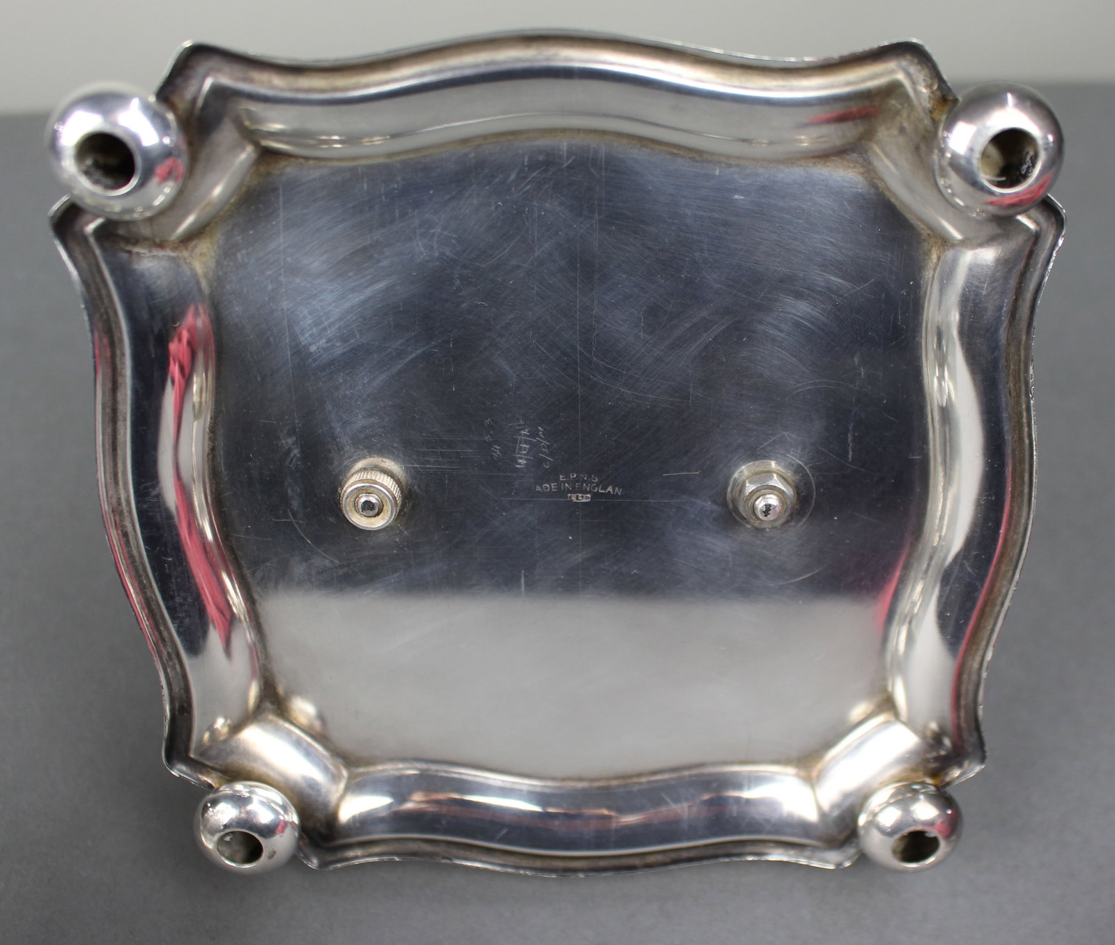 Antique Silver Plated & Cut Glass Cruet Set - 8