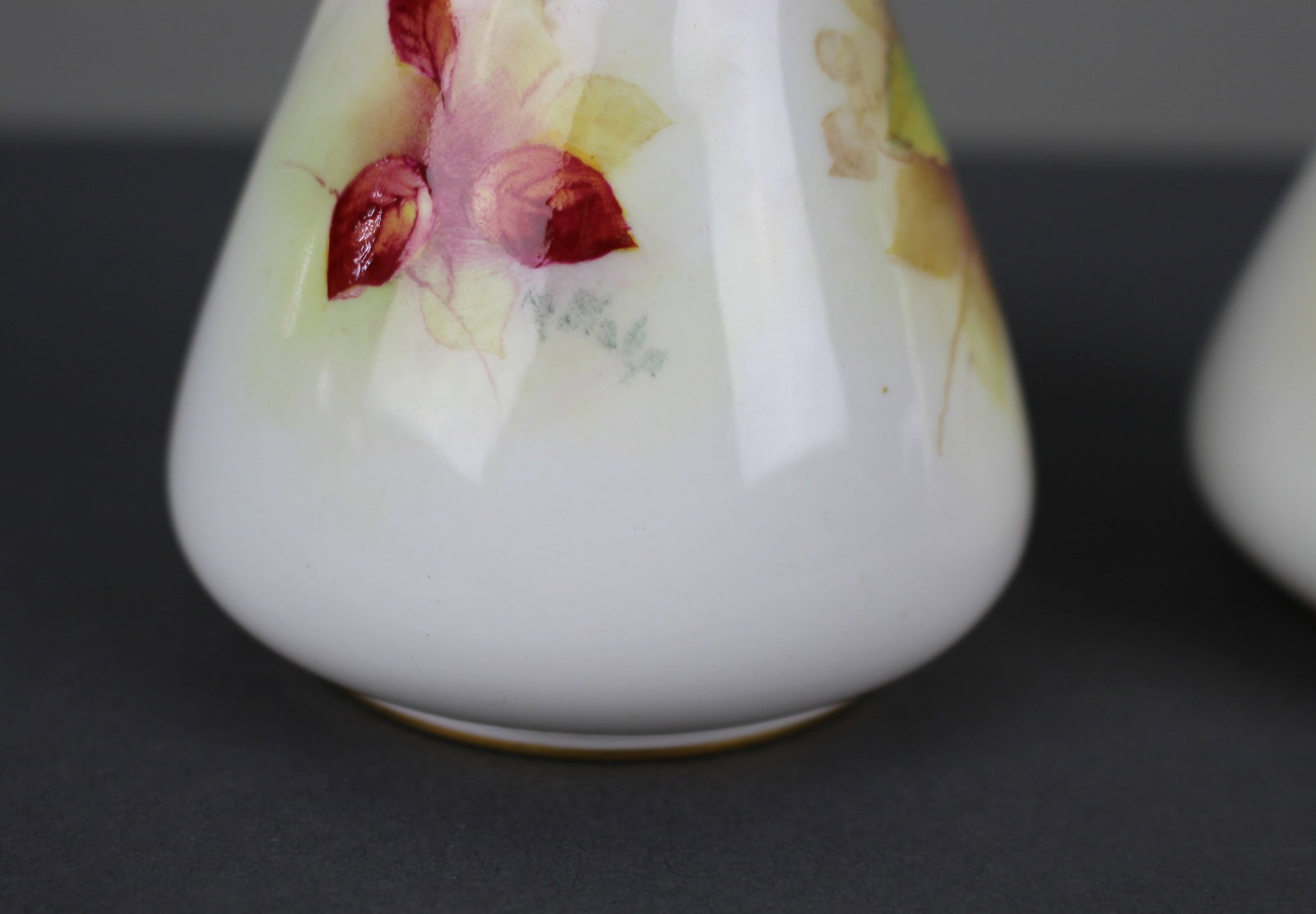 Pair of Royal Worcester Hand Painted Fruit Vases Kitty Blake & M.Miller - 6