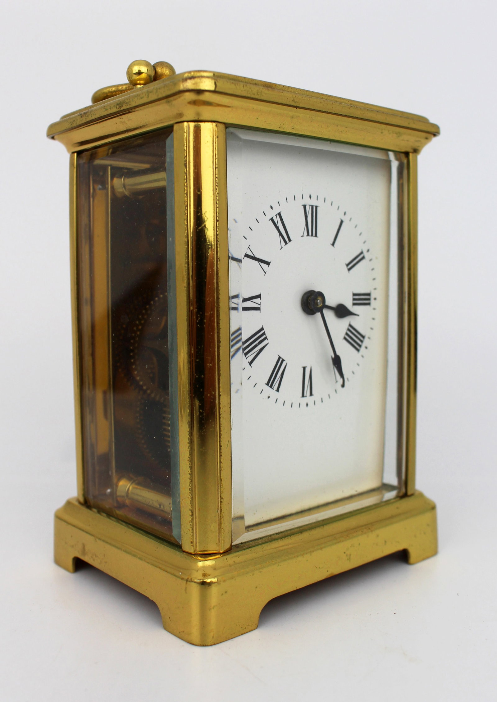 Edwardian Brass Carriage Clock Swiss Movement - 2