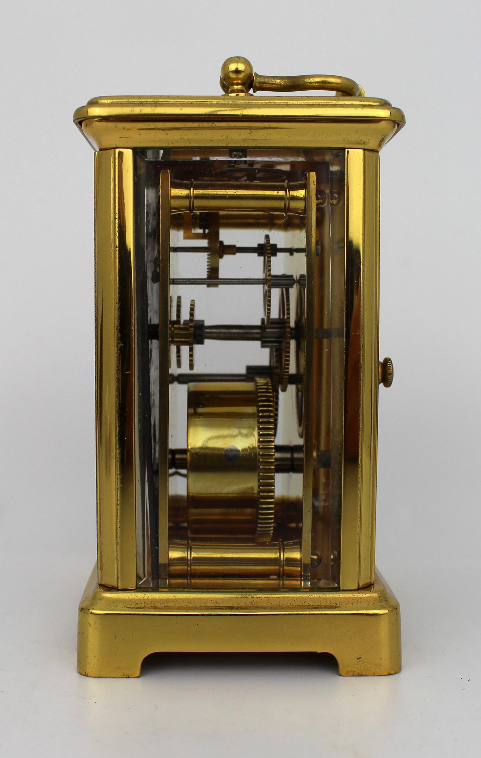 Edwardian Brass Carriage Clock Swiss Movement - 6