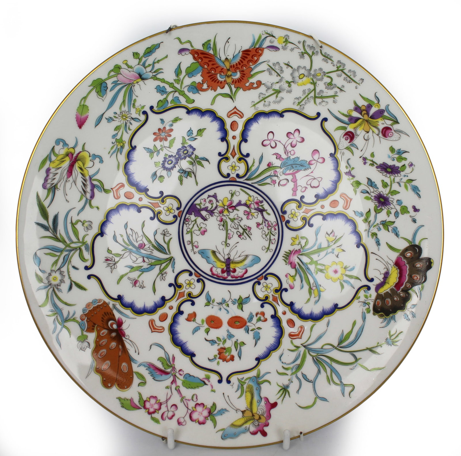 Royal Worcester Chinoiserie Exotic Butterflies Plate (1 of 2)