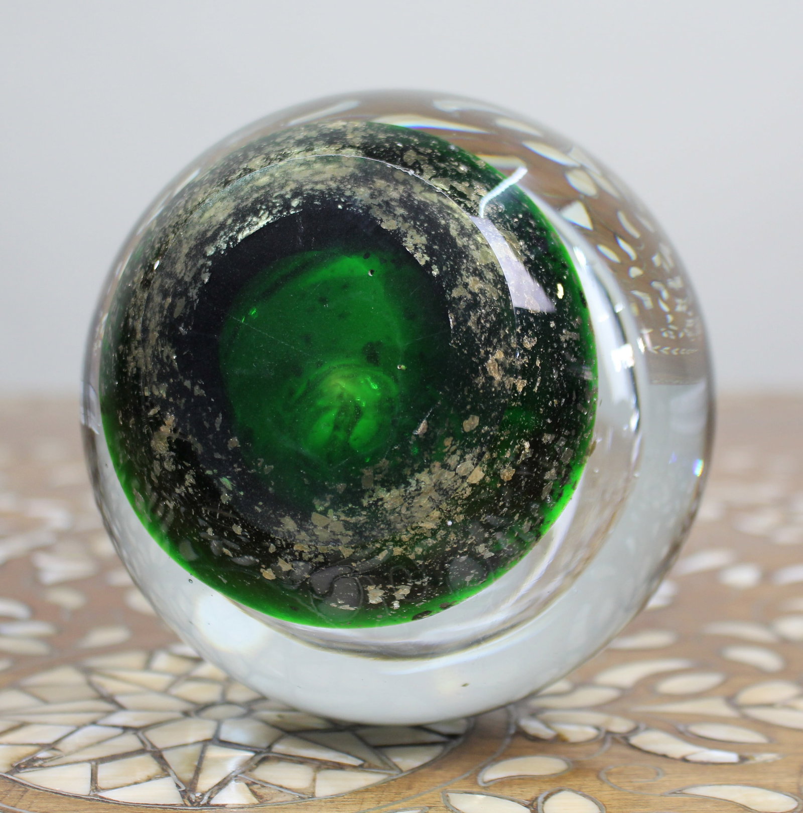 Large Vintage Gass Paperweight - 4