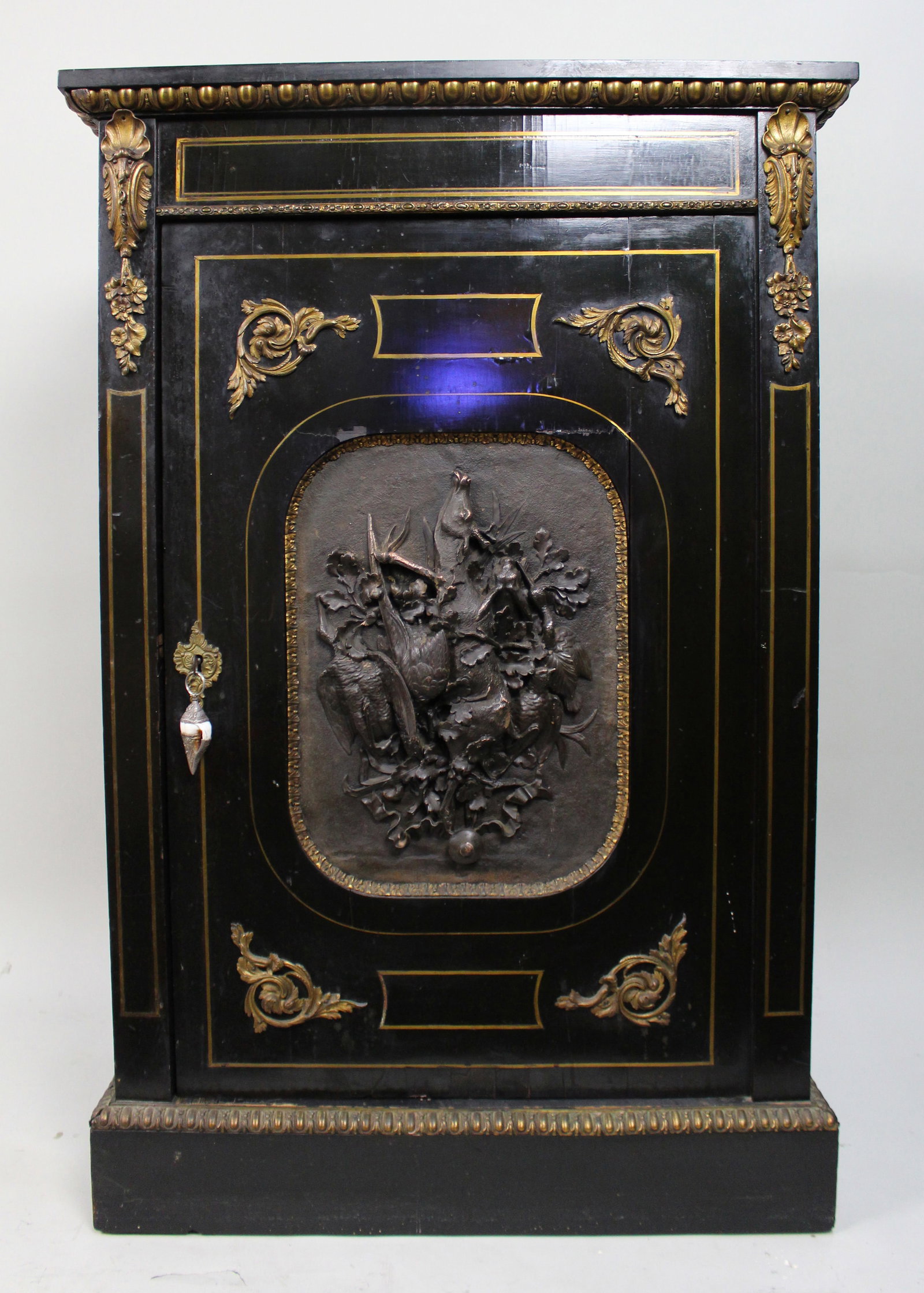 Antique French Napoleon III Ebonised Pier Cabinet with c.1860 - 2