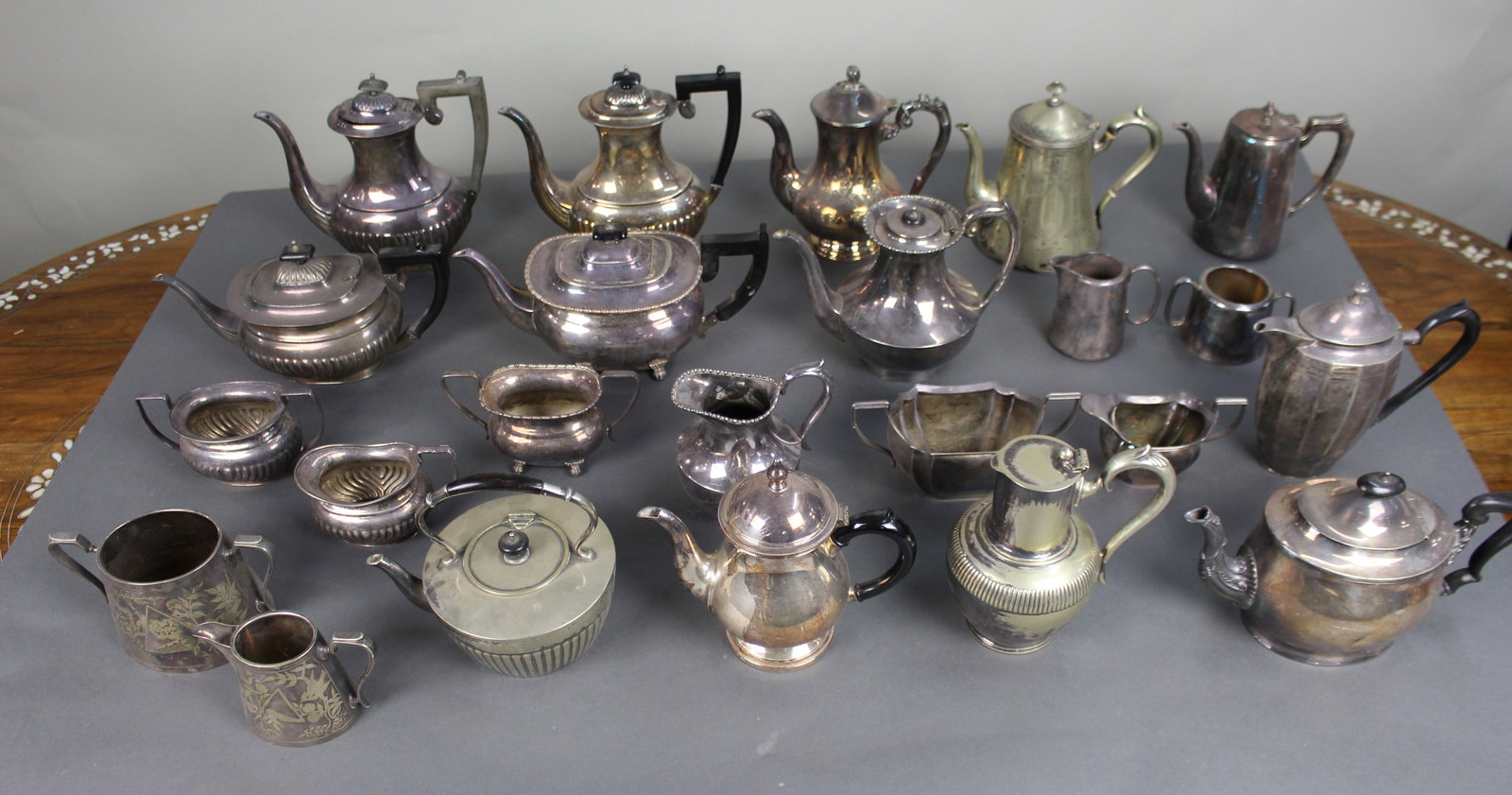 Collection of Antique & Vintage Silver Plated Tea & Coffee Ware Teapots - 2