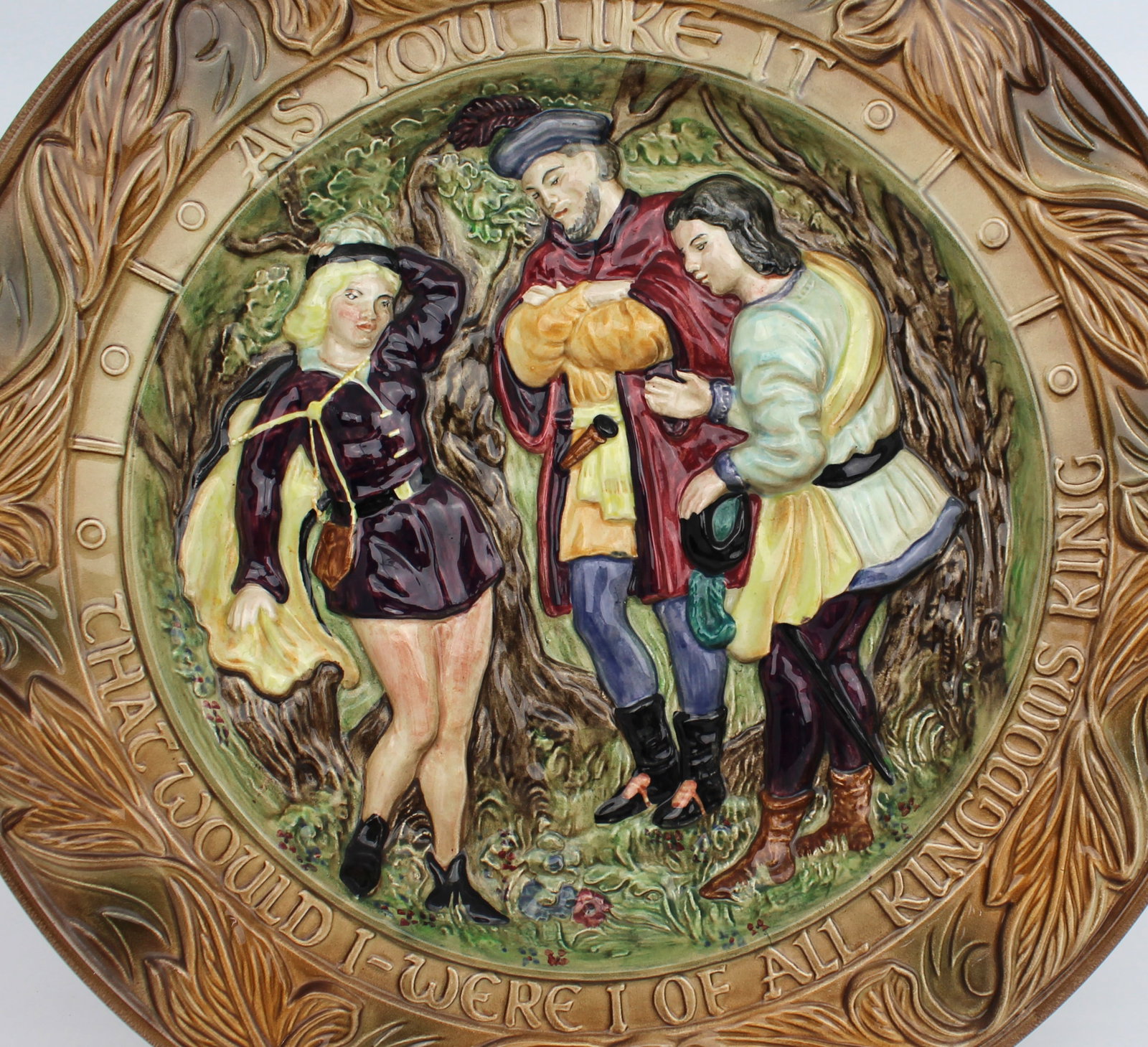 Pair of Beswick William Shakespeare Relief Chargers - 3