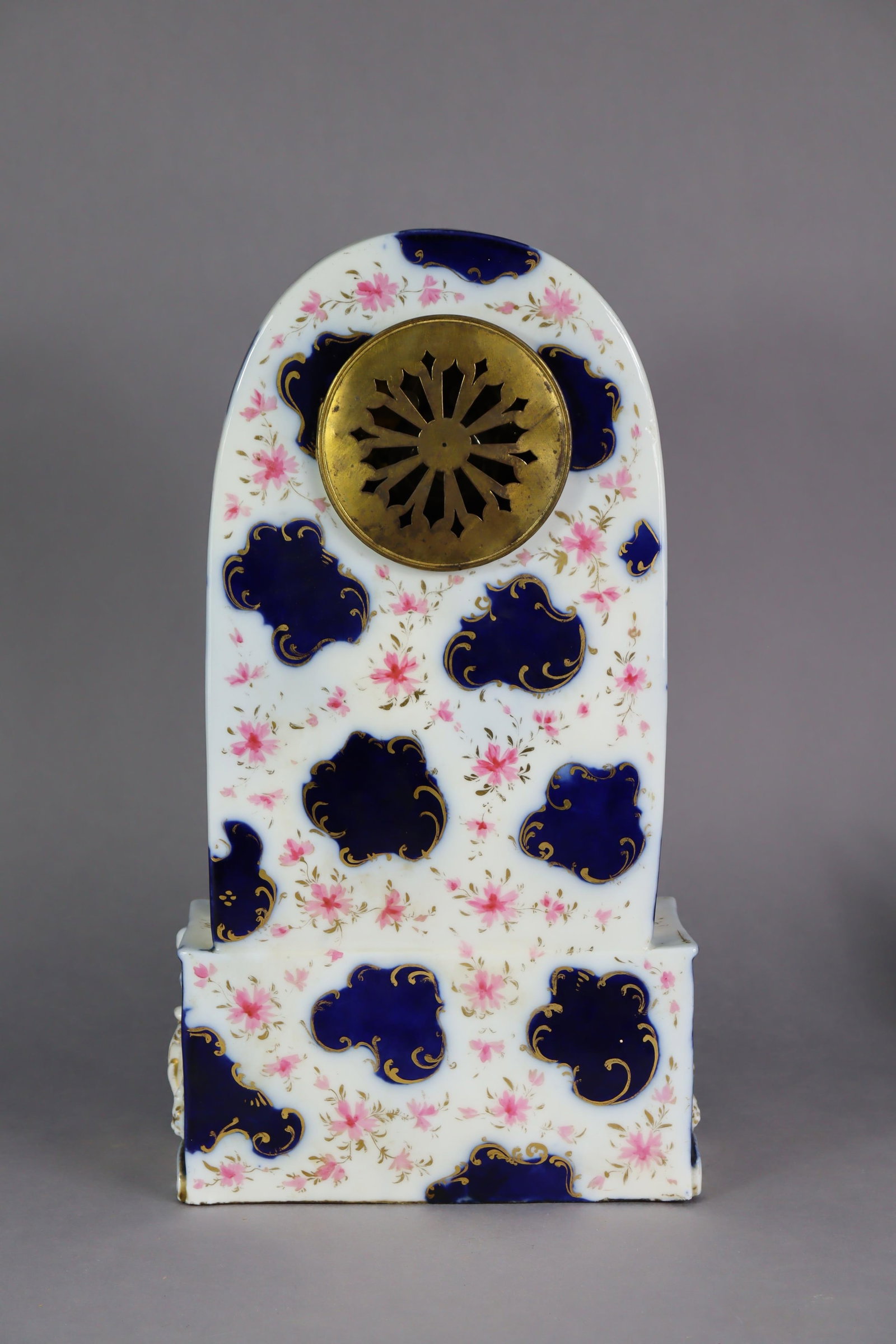 Mid-19th Century French Porcelain Rococo Revival Mantel Clock - 12