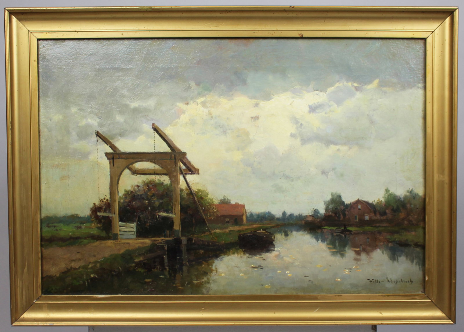 Willem Johannes Weissenbruch (Dutch, 1864-1941) Landscape Oil on Canvas (1 of 8)