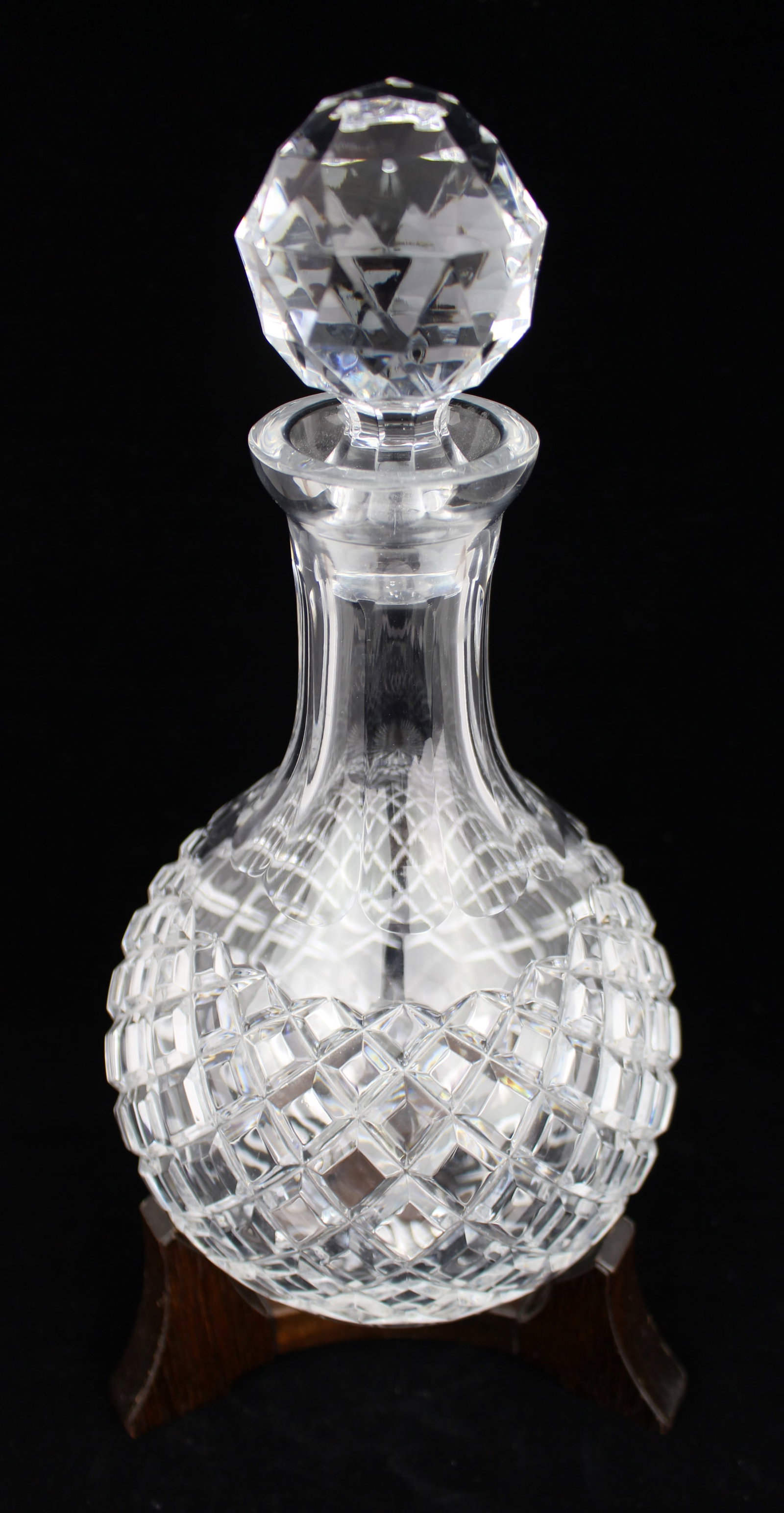 Fine Vintage Crystal Hogget Decanter on Stand - 3