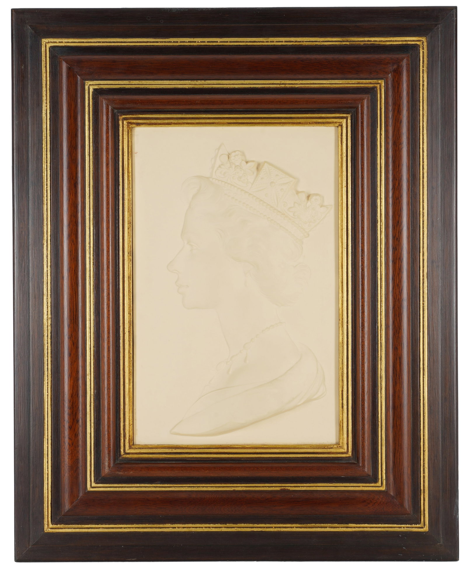 Royal Worcester Silver Jubilee Plaque of Queen Elizabeth II by Arnold Machin (1 of 2)
