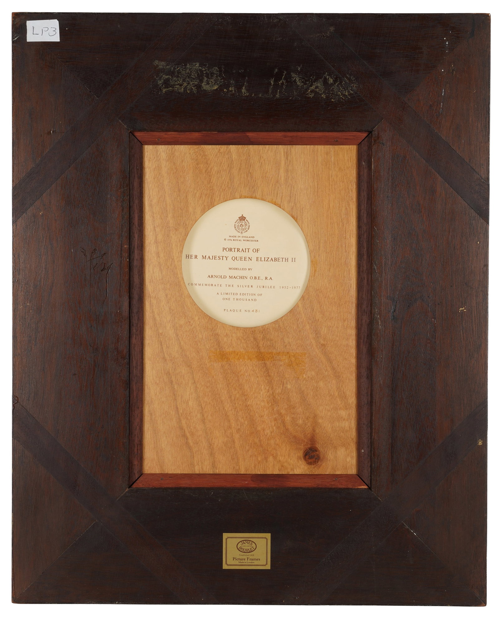 Royal Worcester Silver Jubilee Plaque of Queen Elizabeth II by Arnold Machin - 2