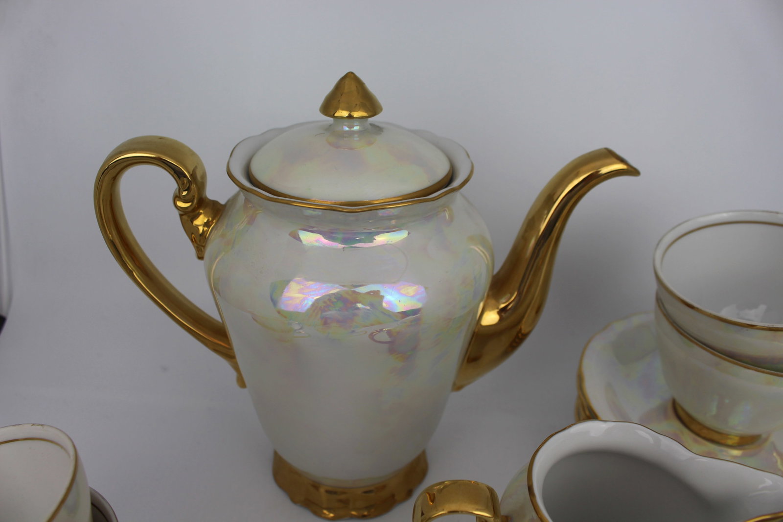 Czech Porcelain Lustre Gilt Tea Service - 2