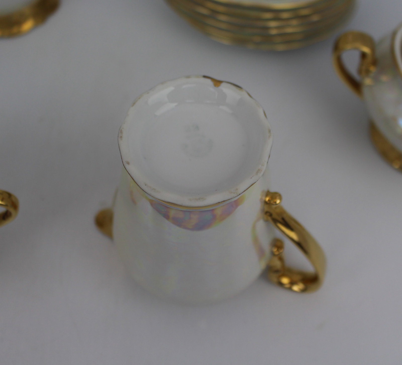 Czech Porcelain Lustre Gilt Tea Service - 8